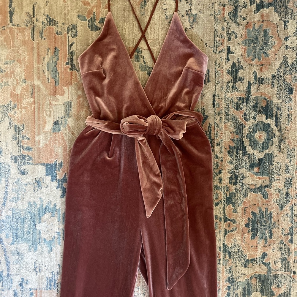 Express Velvet Jumpsuit - Women’s - Picture 3 of 15